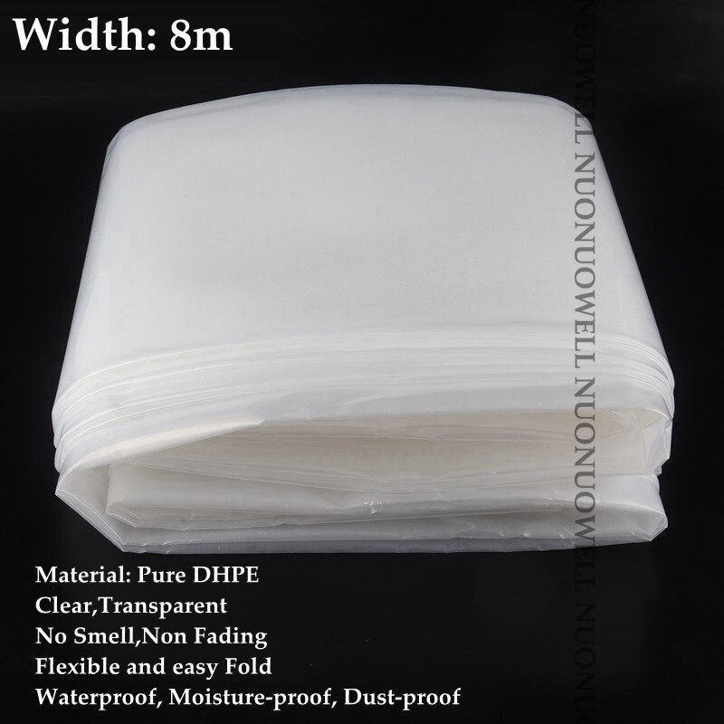 Película de plástico para invernadero agrícola, película protectora para cultivos agrícolas, vegtableg, jardín, ancho: 2m ~ 12m, 0,12mm de grosor: Width 8m