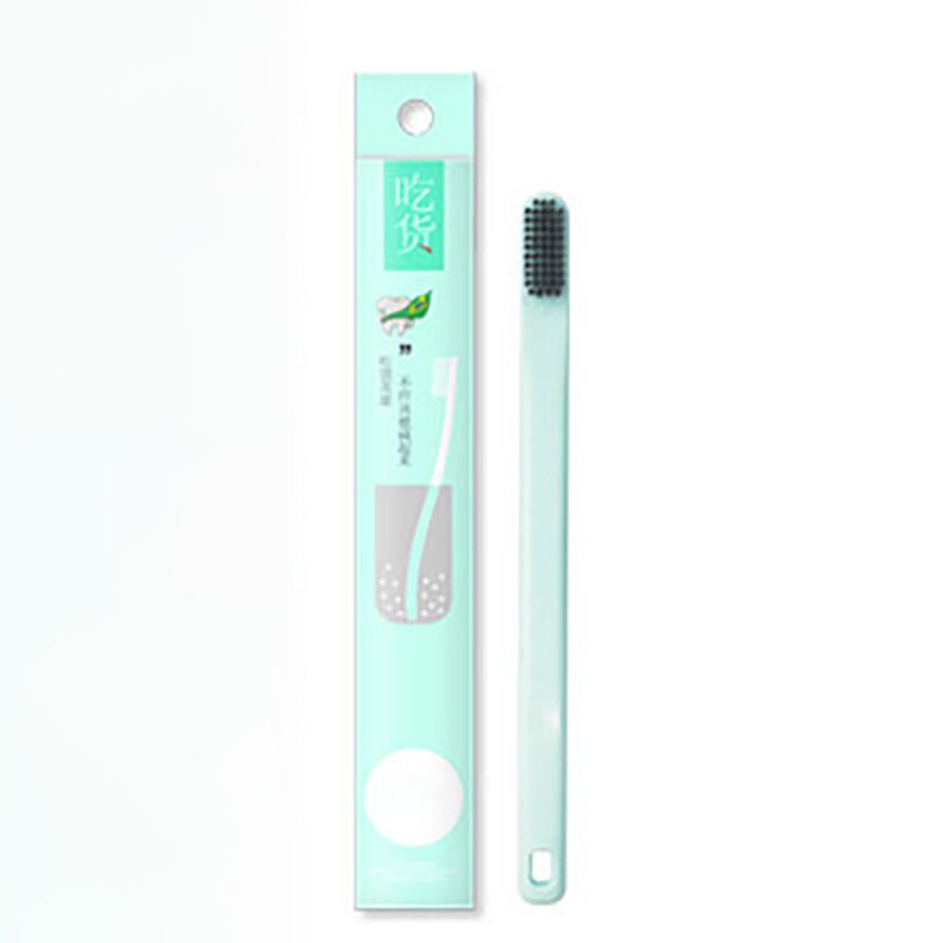 Zachte bamboe houtskool tandenborstel, nylon borstelharen, tandenborstels voor volwassenen, tandenborstels voor het reinigen van tanden, mondverzorgingsinstrumenten: Groente