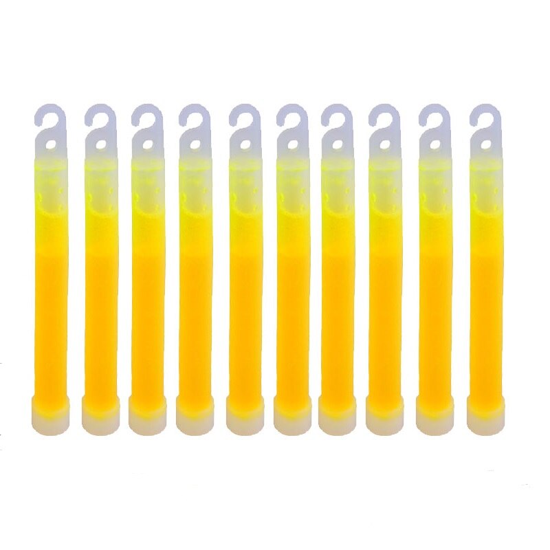 10 Pcs 6 Inch Industriële Glow Sticks Licht Stok Partij Camping Noodverlichting Glowstick Chemische Fluorescerende: Geel