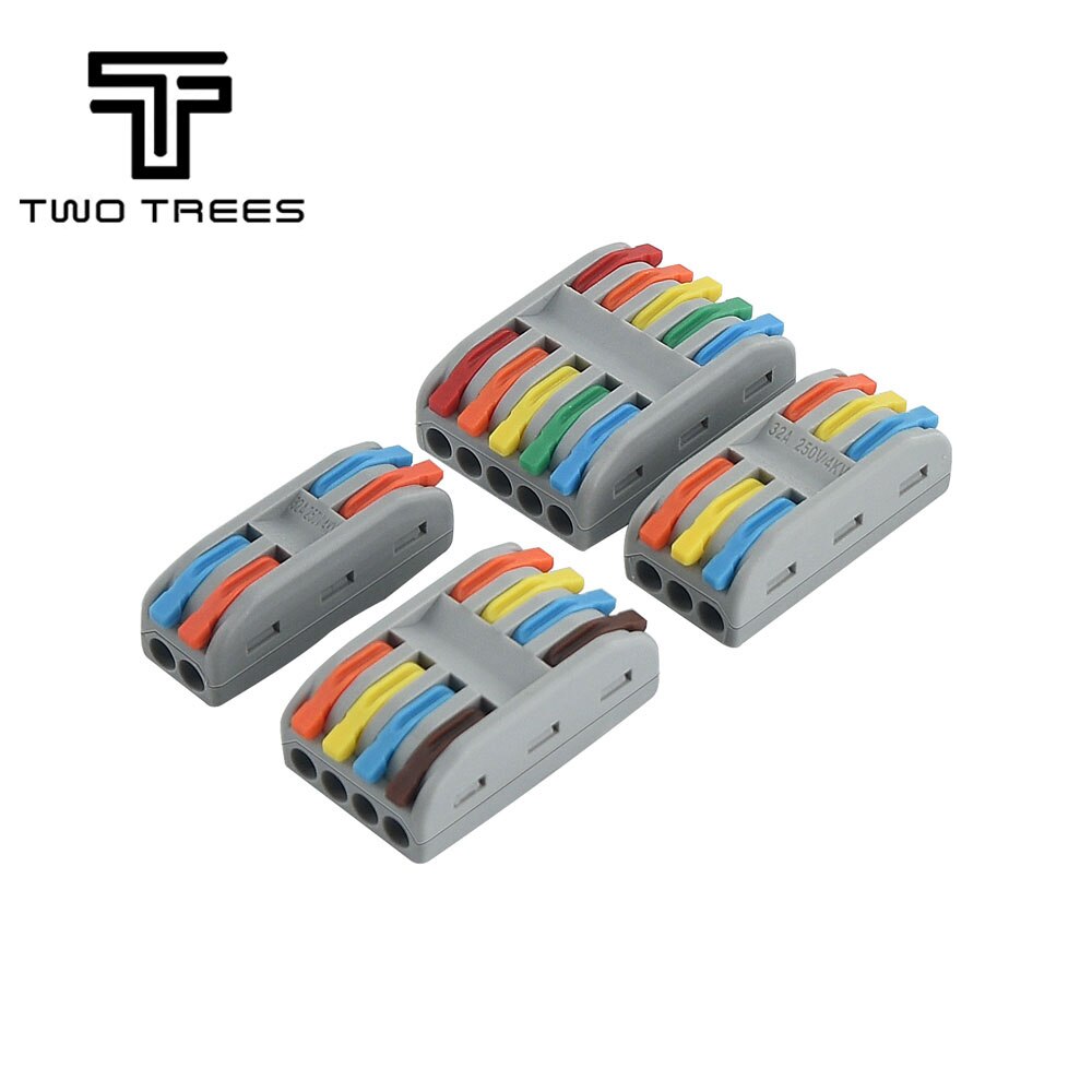 Mini Fast Wire Cable Connectors Universal Compact Conductor Spring Splicing Wiring Connector Push-in Terminal Block SPL-2