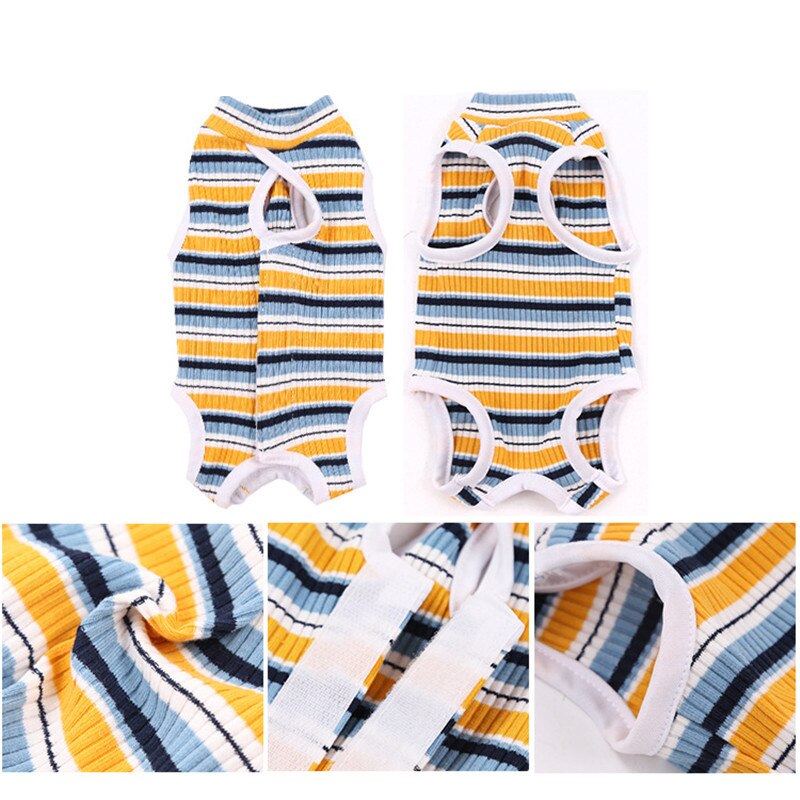 coton chat stérilisation chirurgie vêtements sevrage vêtements respirant physiologique vêtements rayé vêtements pour animaux de compagnie médicament