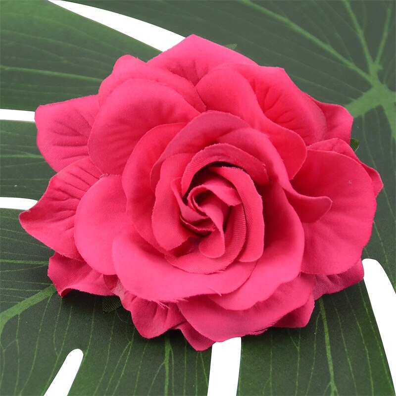 3Pcs 10 Cm Grote Kunstmatige Rose Silk Flower Heads Voor Bruiloft Decoratie Diy Krans Geschenkdoos Scrapbooking Craft Nep bloemen: Rose