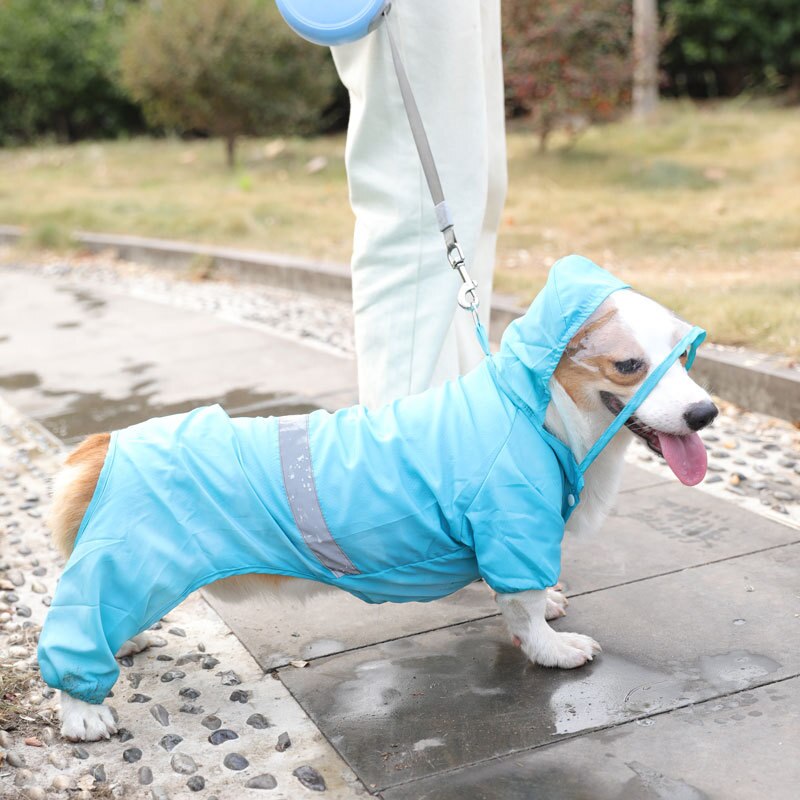 Toppet hund regnfrakke tøj fransk bulldog tøj hund regnjakke vandtæt tøj til hund jumpsuit outfit