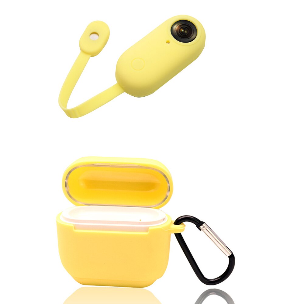 Copertura del Silicone Custodia Protettiva per Insta360 Go Protector Camera e Casella di Ricarica Accessori: Yellow