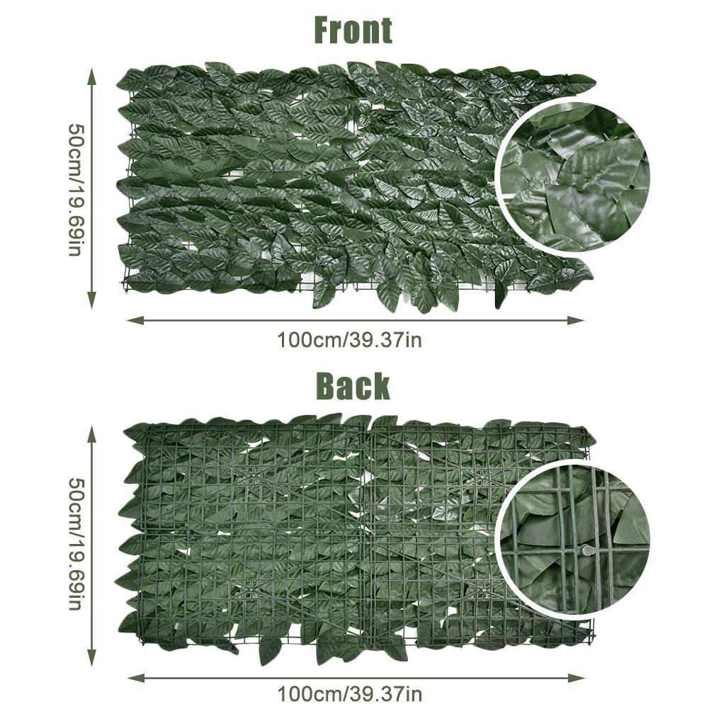 Cerca Artificial de ratán para plantas, cerca de privacidad, decoración para exteriores, protección UV, 50x100cm