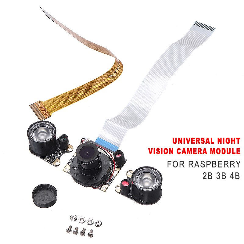 POHISK 1pc 5MP 1080P Camera Module Universal IR LED Cameras Modules With 15cm FFC Cable For R-aspberry 2B 3B 4B