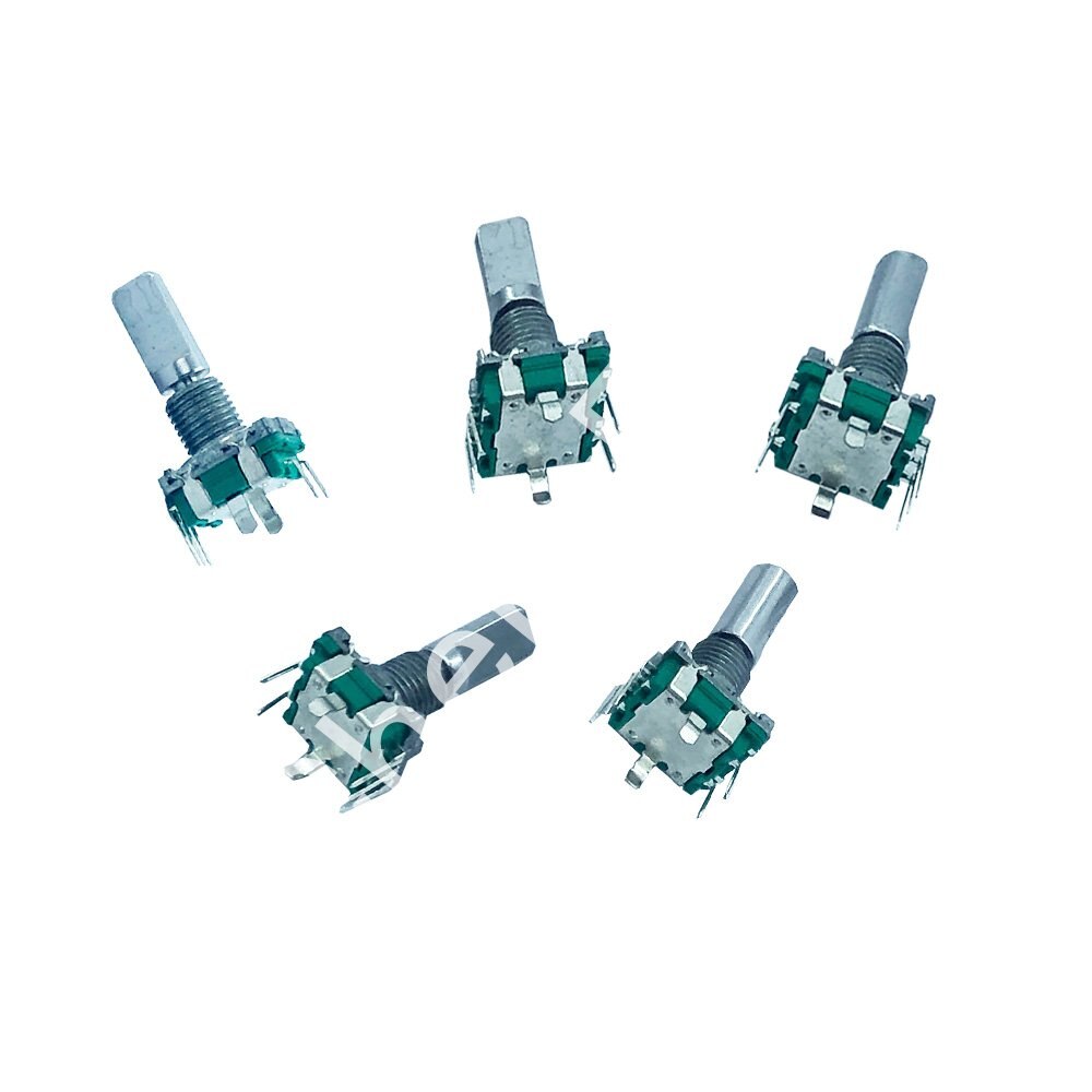 EC11 – encodeur rotatif, commutateur d'encodage, potentiomètre numérique, 5 pieds avec interrupteur, demi-arbre en fleur de prunier de 20mm