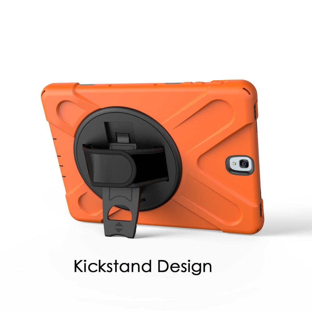 Armor coque voor samsung galaxy tab  s3 9.7 sm-t820 t825 handriem 360 draaibare standaard hoes voor samsung  t820 t825 hoesje 9.7 ''