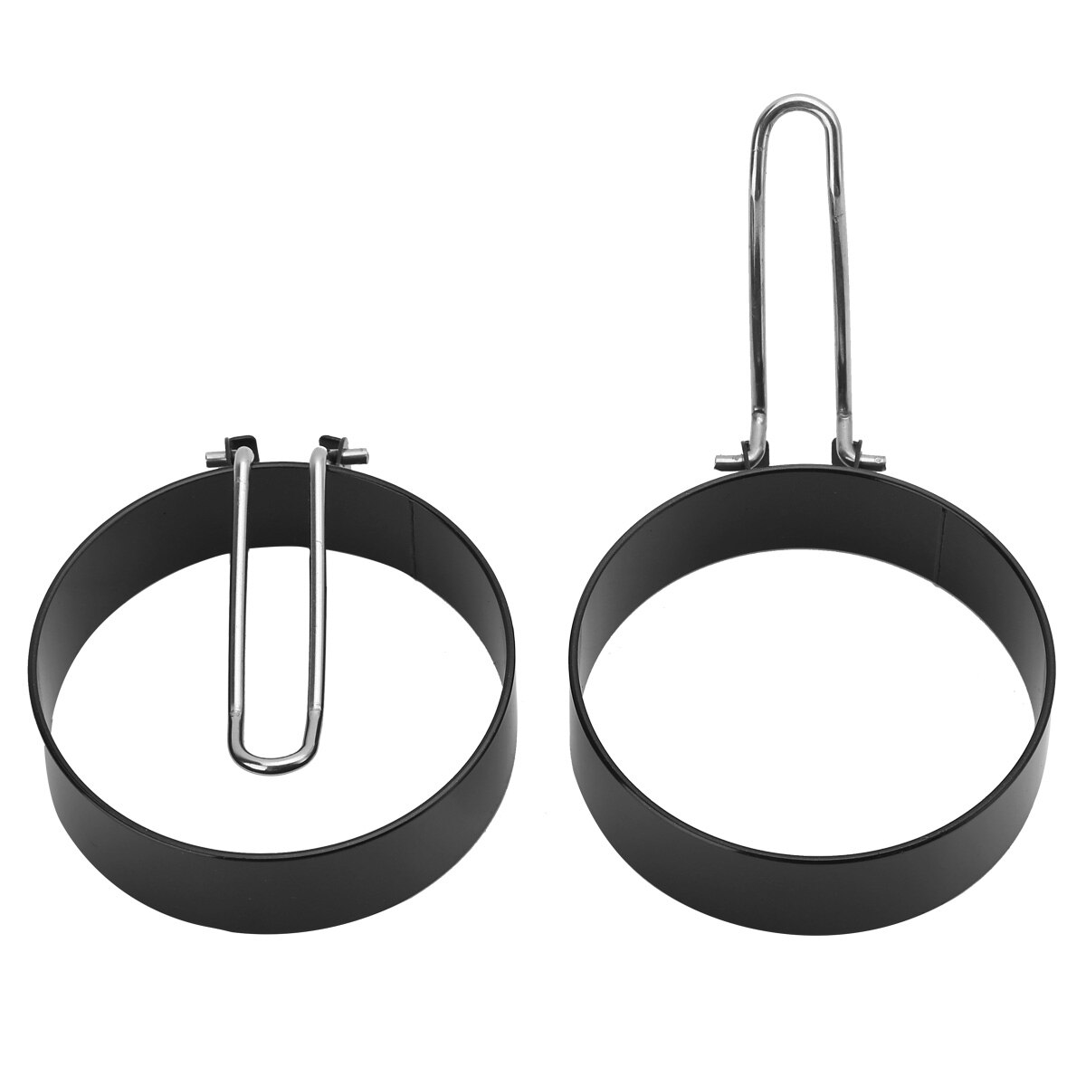 Non-Stick Stainless Steel Egg Ring Fried Egg Shaper with Long Handle For Fried Egg Pancakes Sandwiches For Cooking Breakfast Kit