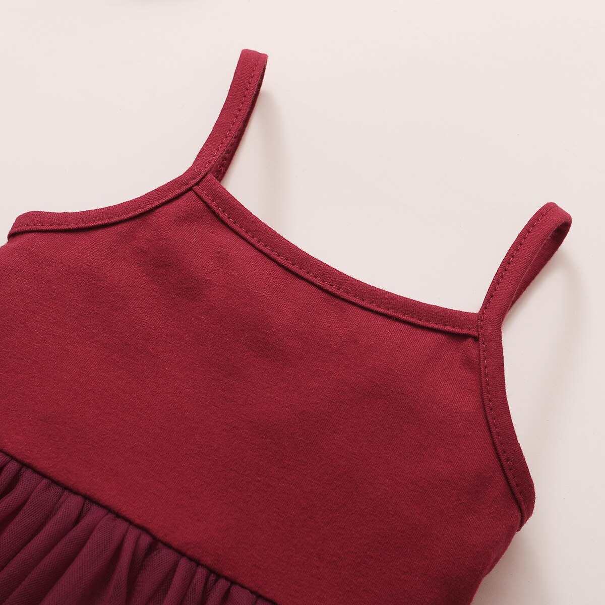 Baby Effen Kleur Romper, Zomer Baby Meisjes Zoete Stijl Mesh Splicing Mouwloze Jarretel Rokje Jumpsuit