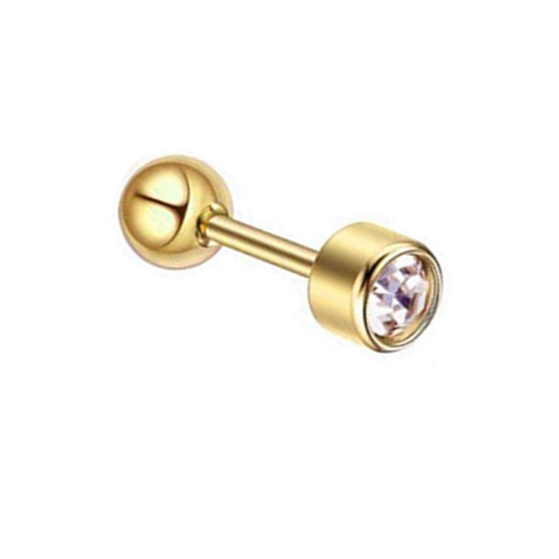 1 Uds. Pendiente de hélice para Piercing de cartílago de cristal, barra de acero inoxidable, pendientes para el trago, joyería Daith para mujer