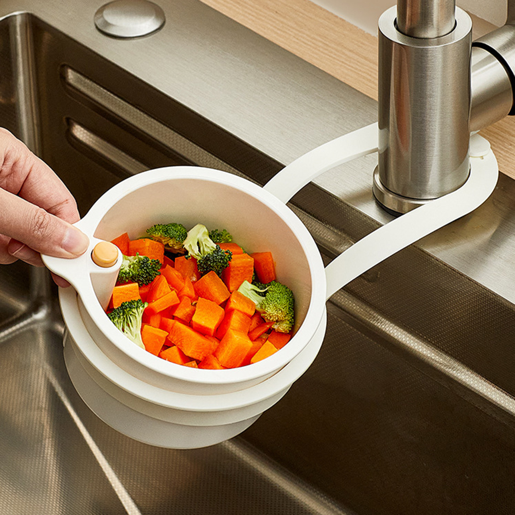 Automatic Dumping Sink Strainer Basket Upgrade Press Dumping Sink Strainer Basket Faucet Hanging Kitchen Sink Drain Basket