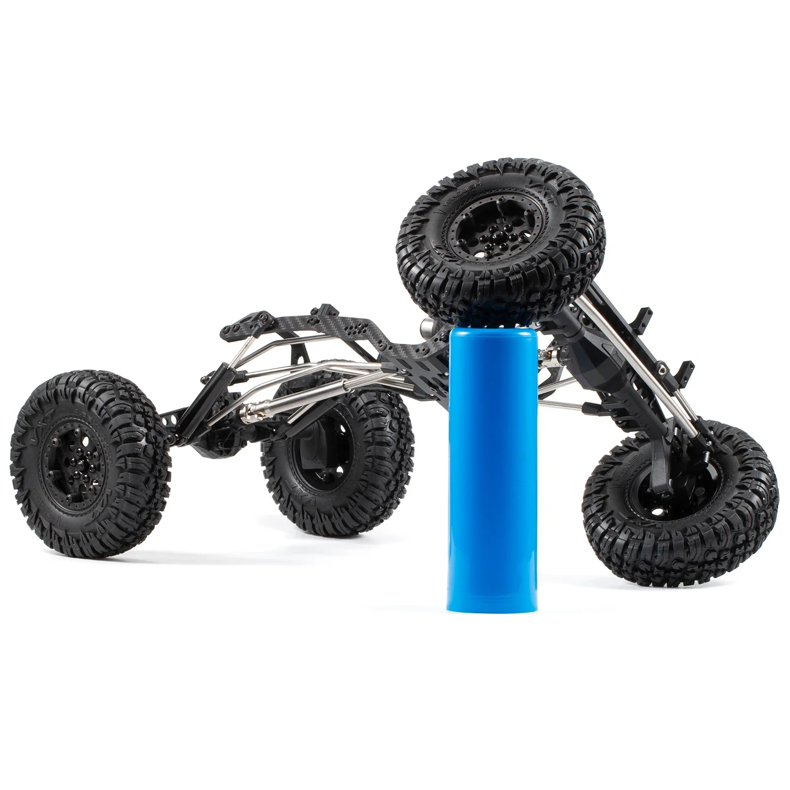 Kit de chasis LCG de fibra de carbono de alta liquidación, juego de eslabones de suspensión, eje de Portal Capra, placa de montaje Servo de batería ESC