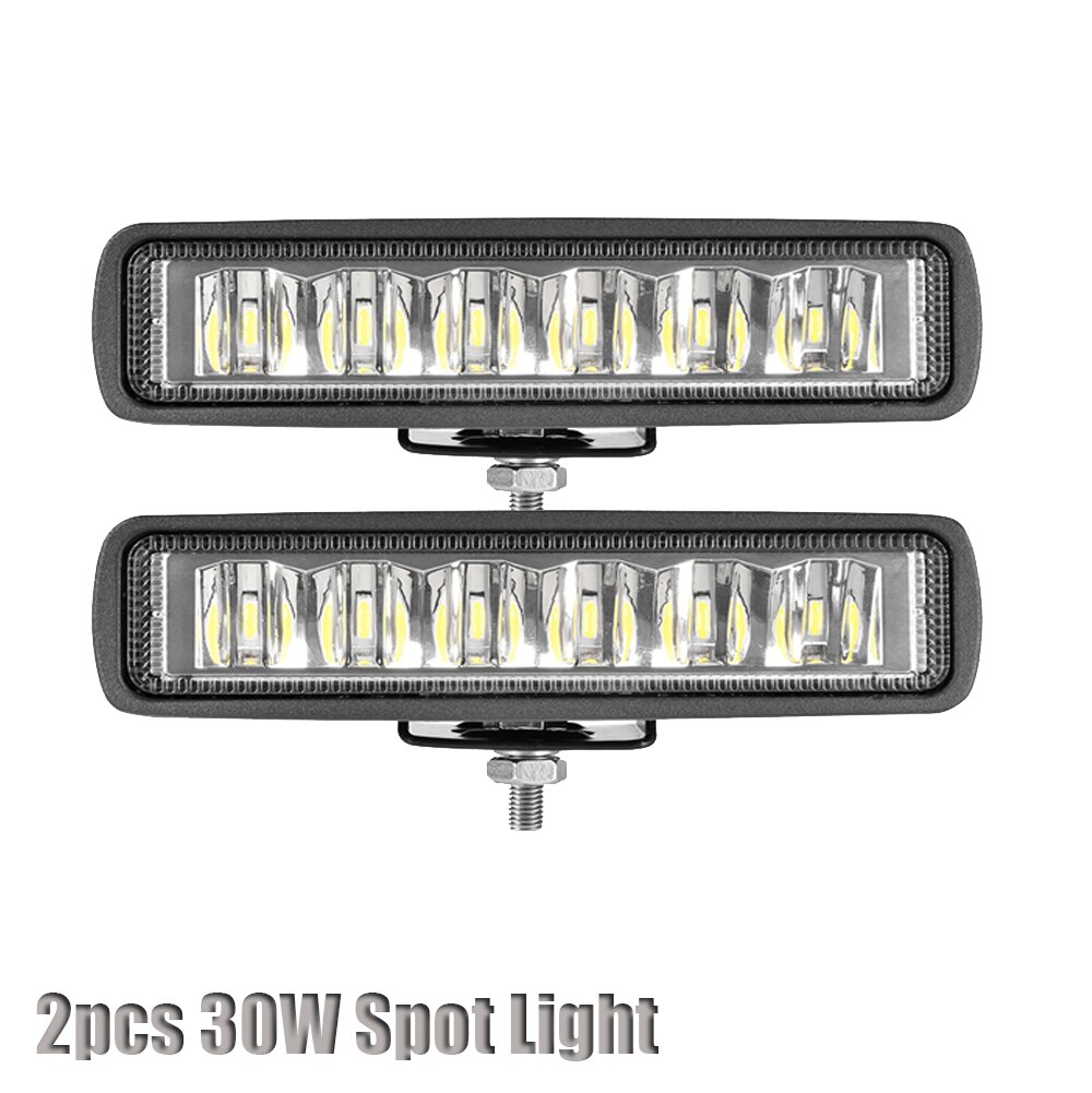 LED Scheinwerfer 12-24V Für Auto Motorrad Lkw Boot Sattelzug Offroad Arbeits Licht LED Arbeit Licht Scheinwerfer: 2pcs 30w spot