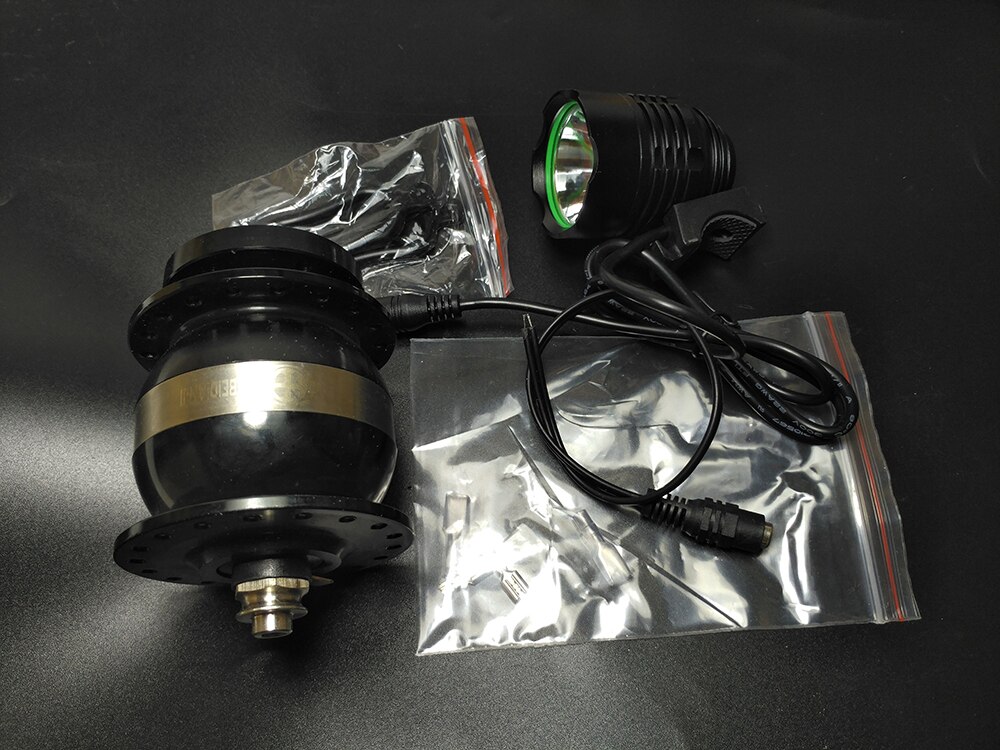 HEBE 36 hole 3w alloy quick release disc generator power sealed bearing front wheel ebike bicycle hub