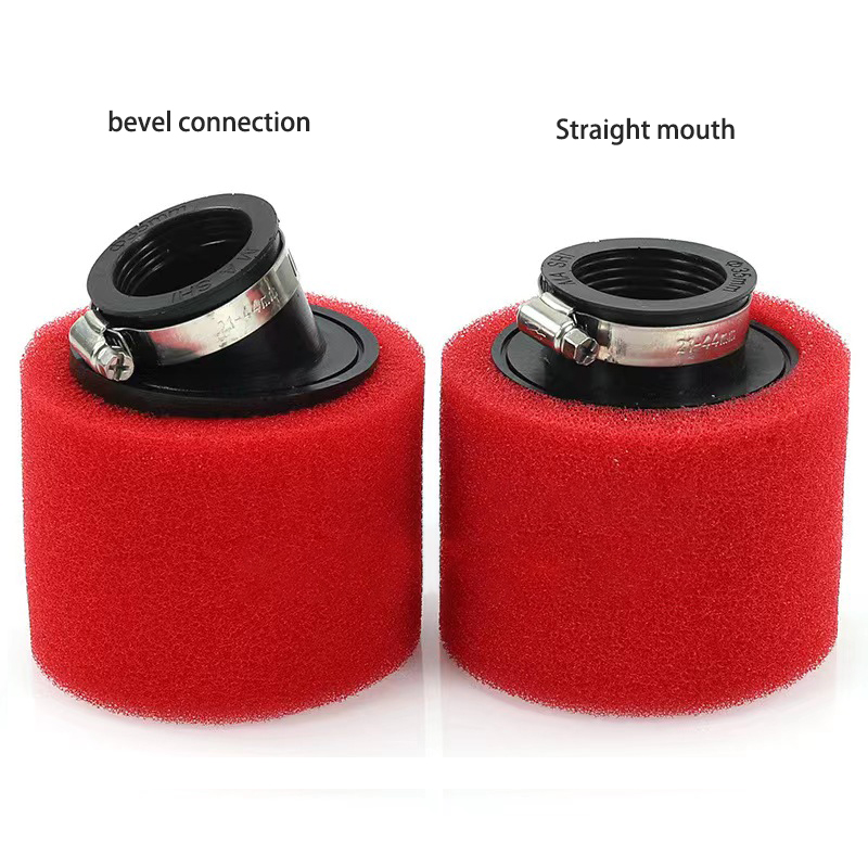 Filtro de aire de espuma roja, esponja limpiadora de 35mm, 38mm, 42mm, 45mm y 48mm para ciclomotor, Scooter, Dirt Pit Bike y motocicleta