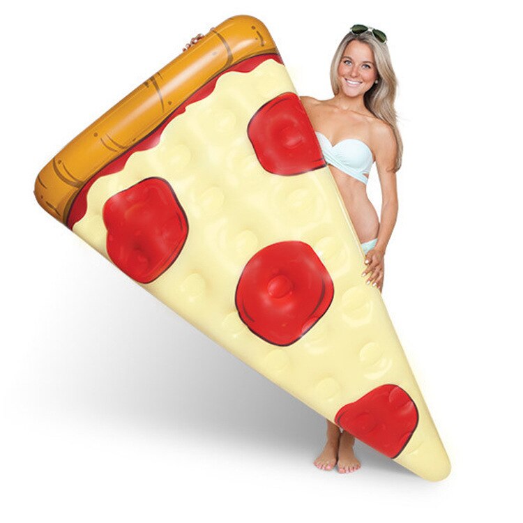 Inflatable Interesting Simulation Pizza Floating Raft Playing Activities Props Piscina Party Single Triangle Food Shape Toys