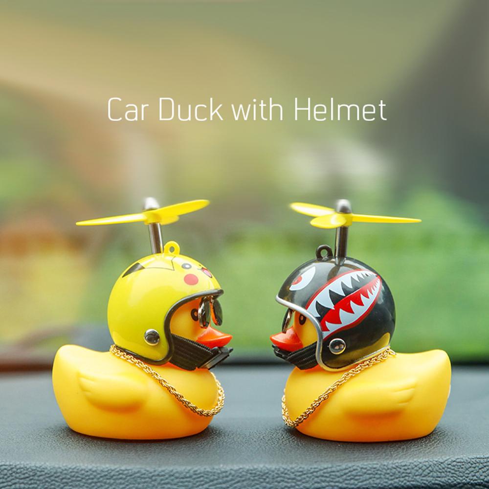 Yellow Duck With Helmet Bicycle Bell Ring Bell For Car Cycling Bicycle Bike Ride Horn Alarm Adult Kid Gags & Practical Jokes Toy