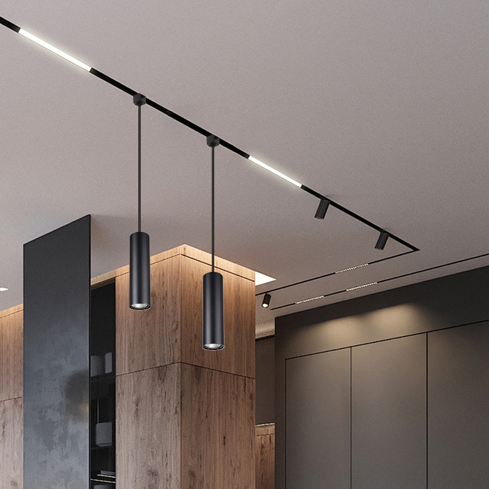 Led-hanglampen met railsysteem, plafondlamp met 10w/15w spots , 220v 110v , hanglamp voor keuken, woonkamer, slaapkamer