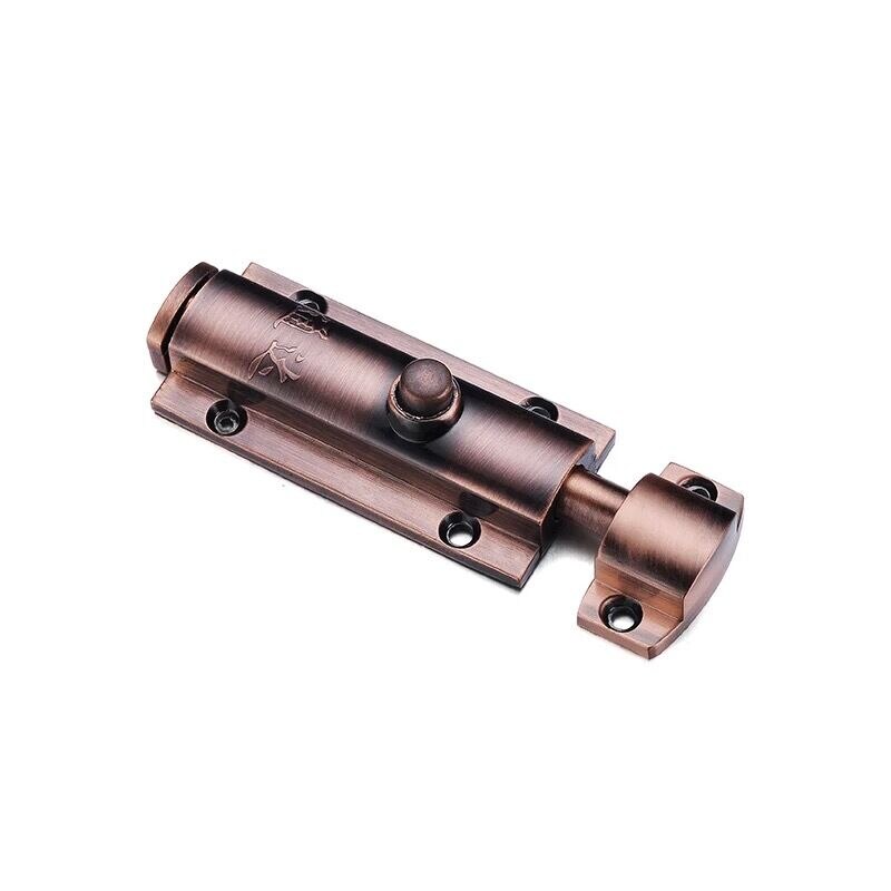 Zinklegering fjeder automatisk dørlås rød bronze dør bolt gate fjeder lås solid bolt møbler kinesisk messing hardware