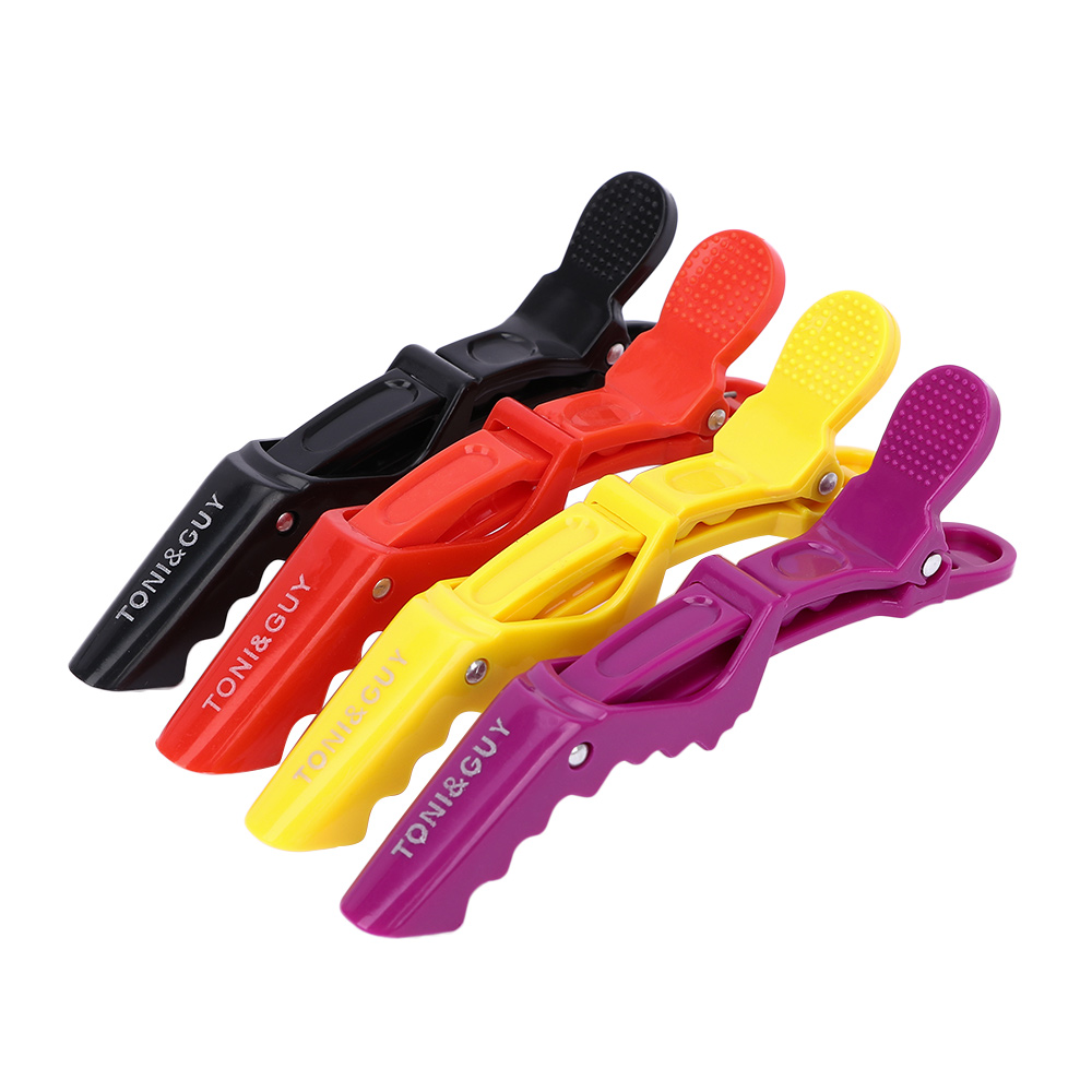 Pinces à cheveux en Crocodile pour femmes, 5 pièces, pinces de coiffeur professionnelles, tondeuse en plastique, épingles à cheveux pour Salon de coiffure