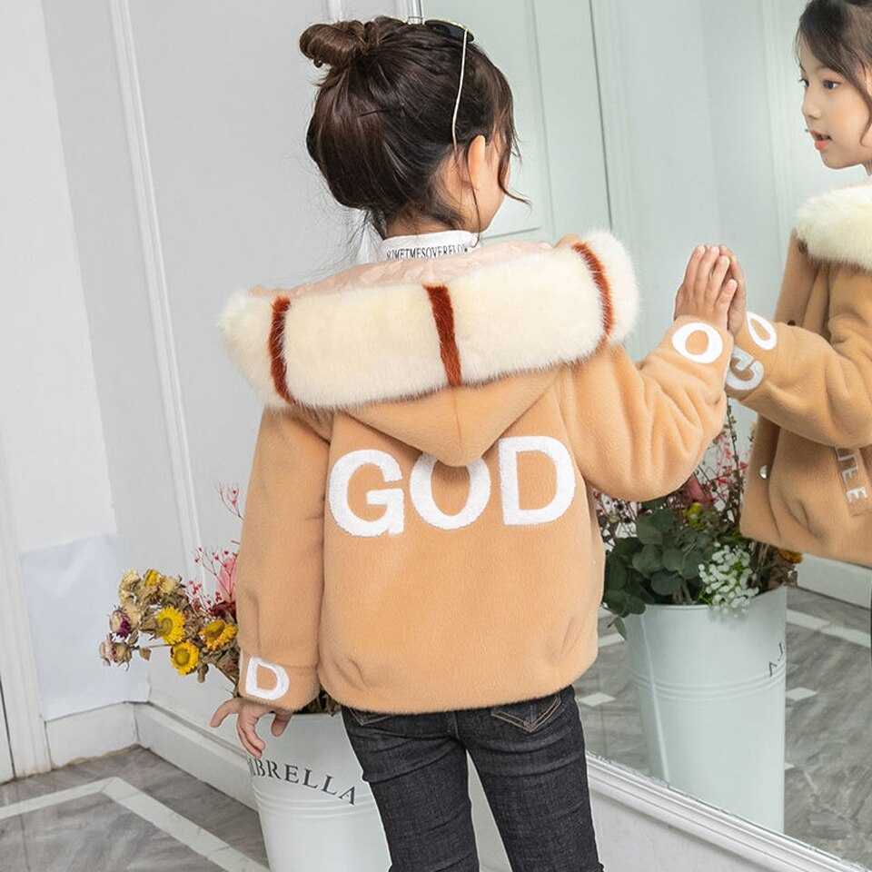 Teenager Mädchen Jacke Herbst Winter Jacke Für Mädchen Pelzmantel Kinder Jacke Kinder Oberbekleidung Mantel Für Mädchen Kleidung 5 -12 jahr: Brown / 12