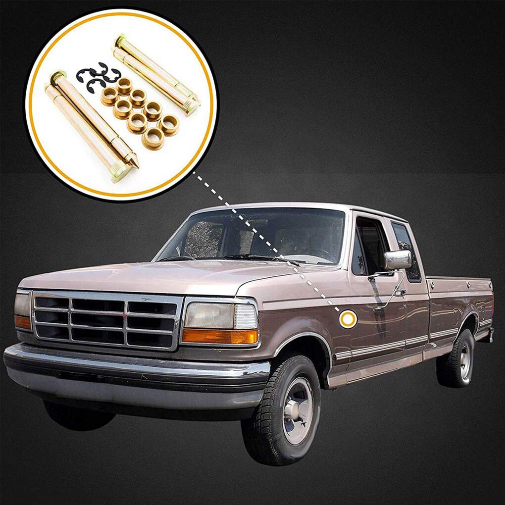 Truck SUV Vehicle Door Hinge Pin Bush Repair Kit Replacement For Ford F150 F250 F350 Bronco
