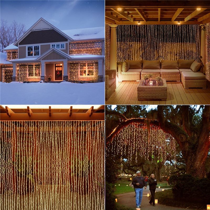 Smuxi doprowadziło ozdobne lampki solarne 30M 300 doprowadziło słoneczny wróżka światełka taśmowe na zasłonę kryty i odkryty dom ogród dekoracje ślubne wakacje światło