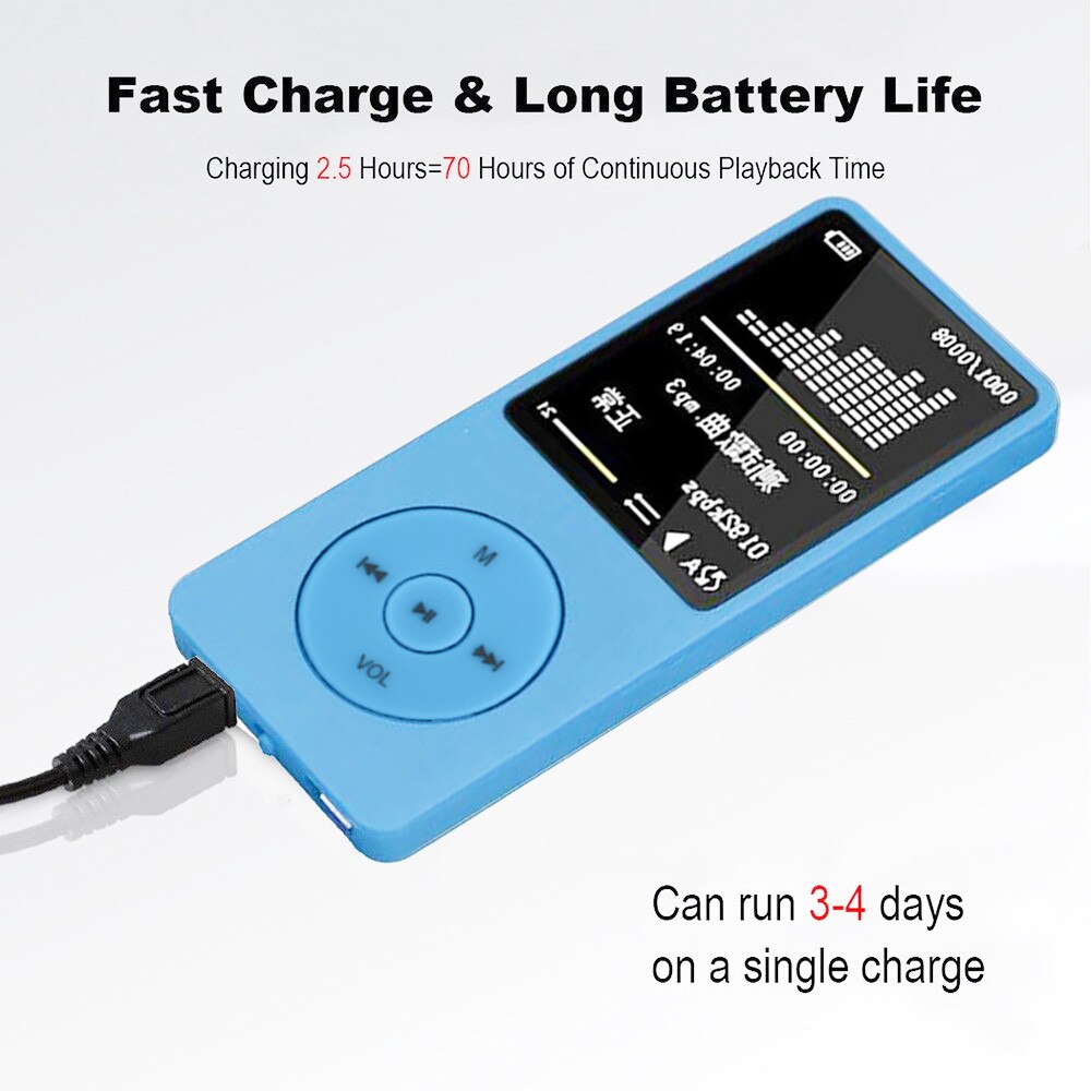 Portable MP3 MP4 Player LCD Screen FM Radio Video Games Movie USB Hi fi Music Player With Sd Card MP3 Player