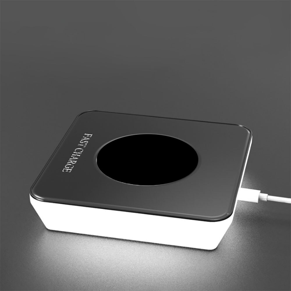 Fast Wireless Charger for Samsung S10 S9/S9+ Note 9 Qi Charging Pad Controllable Night Light Wireless Charging for iPhone 11 Pro