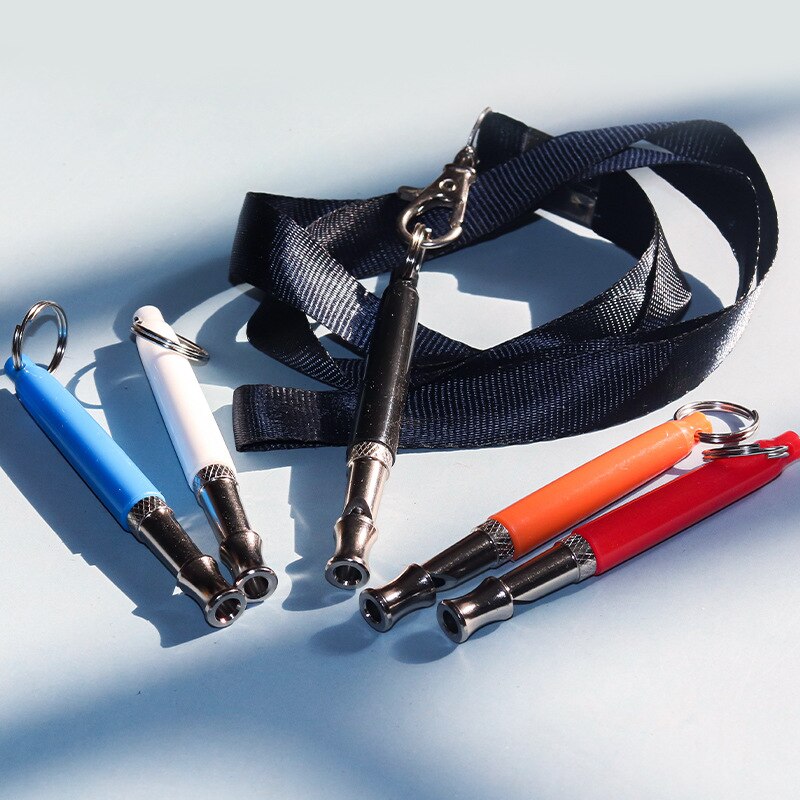 Sifflet d&#39;entraînement pour animaux domestiques, flûte ultrasonique réglable en acier inoxydable, pour chiens obéissants, porte-clés de Train, fournitures pour animaux de compagnie