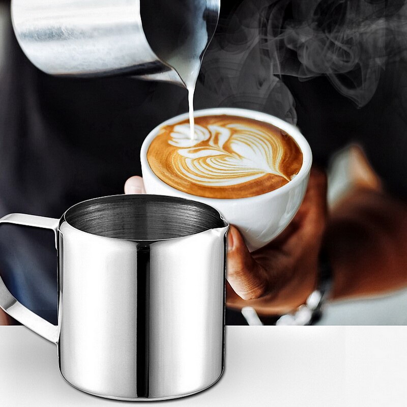 350/600ml roestvrijstalen koffie-opschuimkannen met trekbloemcilinder, cappuccino-melkkannetje, espressokopjes, kunstmelkkannetje