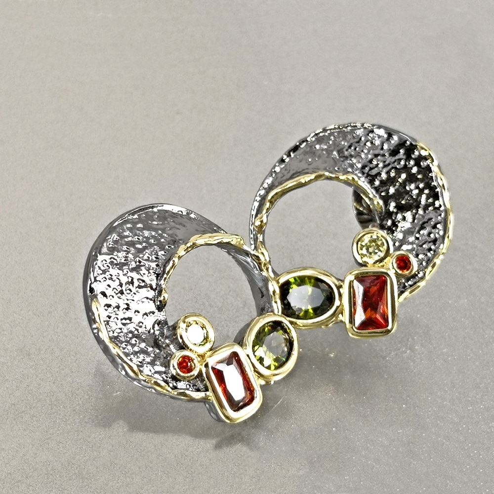 Dreamcarnival1989 Original Necklace Earings Set Women Moon Style Gothic Anniversary Colors Zircon Jewelry EP4004S2