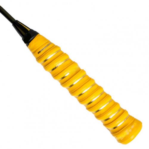 Cinta de agarre para raqueta, antideslizante, absorción del sudor, caña de pescar de poliuretano, a prueba de golpes, Cinta de agarre para MANGO de raqueta para tenis: YELLOW