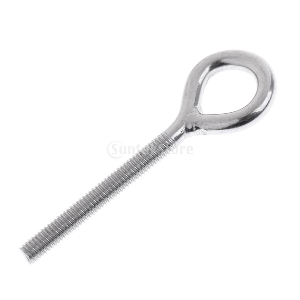 Heavy Duty 304 Stainless Steel Eyebolts Welded Eye Bolts Fastener Tool, Metric Thread M4 to M12, Tough &amp; No Rust