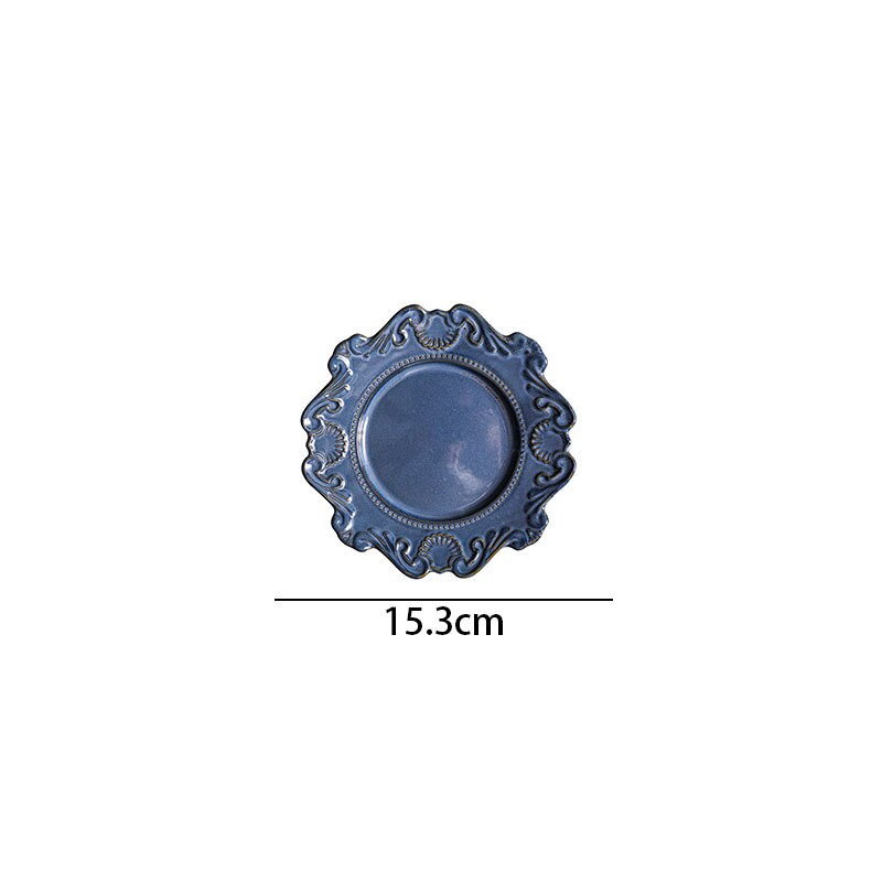 Ensemble d&#39;assiettes et plats en céramique, style Baroque européen, plats modernes pour la maison, Restaurant occidental, plat à Steak de table: B-small