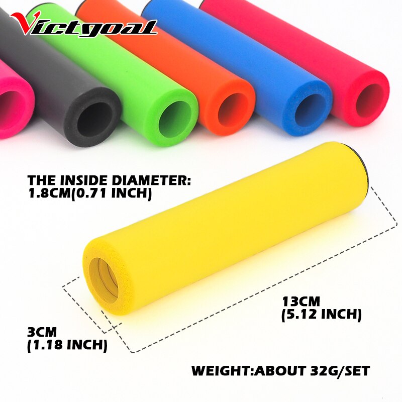 Luva de silicone para guidão de bicicleta, acessório para ciclismo à prova de choque, manoplas macias de bicicleta mtb com 18mm