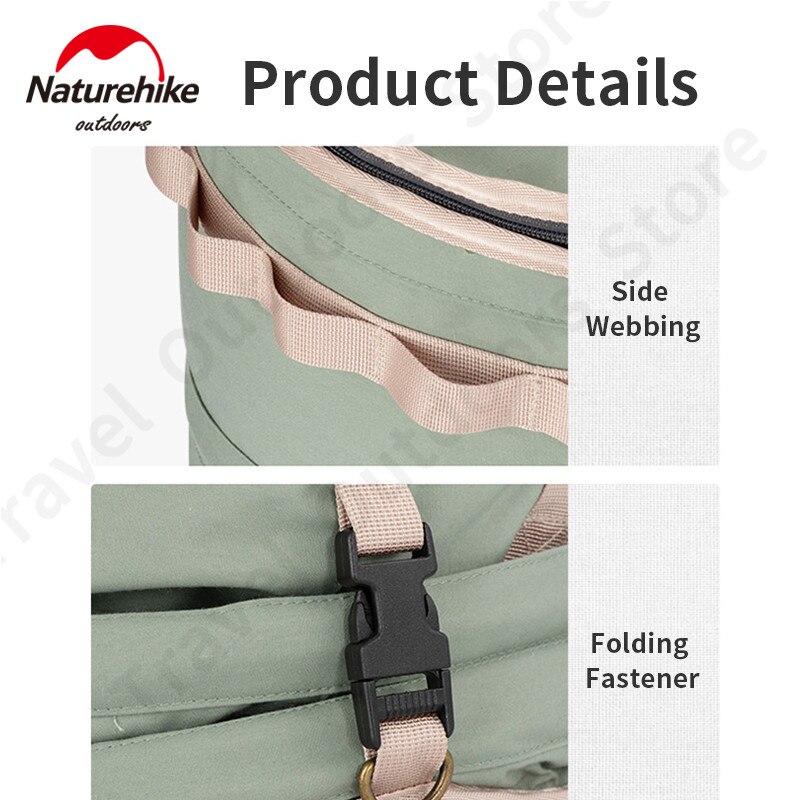 Naturehike na wolnym powietrzu składany kosz w kształcie beczki robić przechowywania 30L o dużej pojemności przenośny kosz na ubrania kosz w kształcie beczki robić przechowywania 720g Ultralight turystyka podróżna