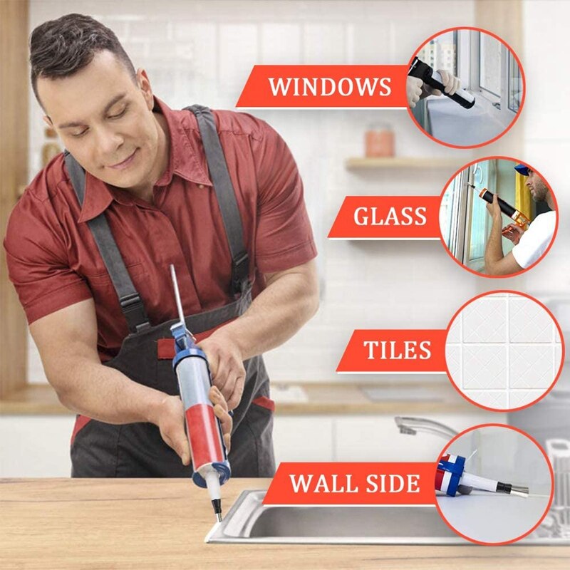 14Pcs Kalefateren Nozzle Perfecte Breeuwen Finisher Kit Herbruikbare Breeuwen Afwerking Gereedschap Voor Caulking