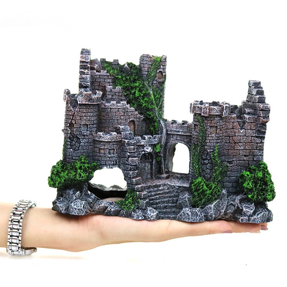 Aquarium Rock Play Ornaments Landscaping Simulation Rockery Decoration Artificial Resin Stone Moss Fish Decoration
