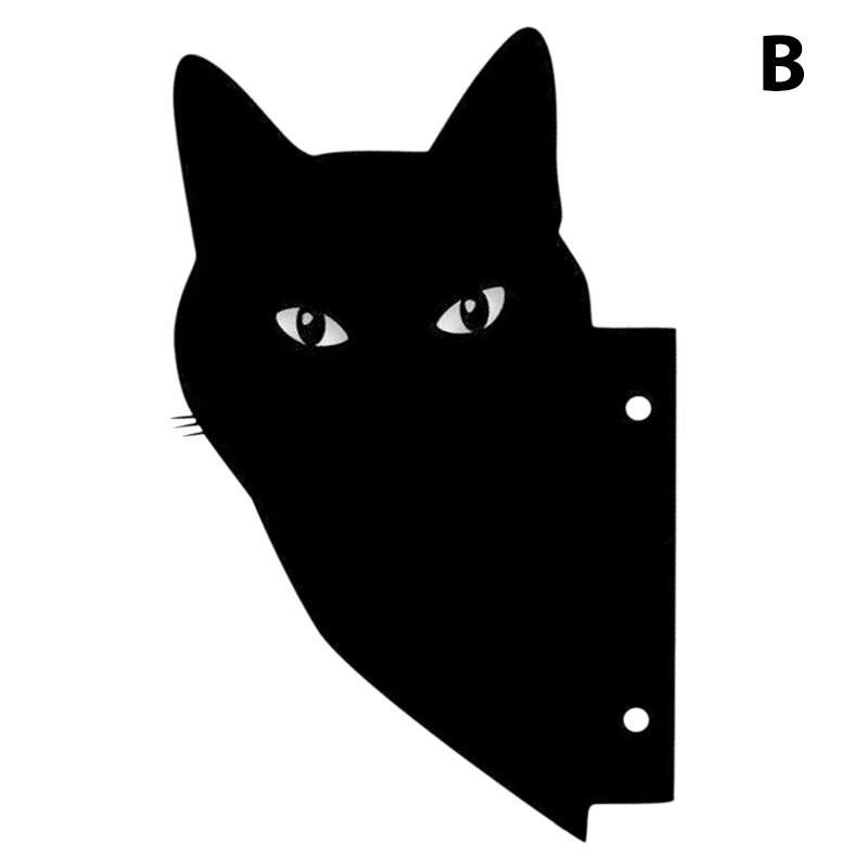 Peeping animal musta kissa ulkona puutarha nurmikko aita koristelu ravintola seinä ikkuna roikkuu veistos kuvakokoelma: B