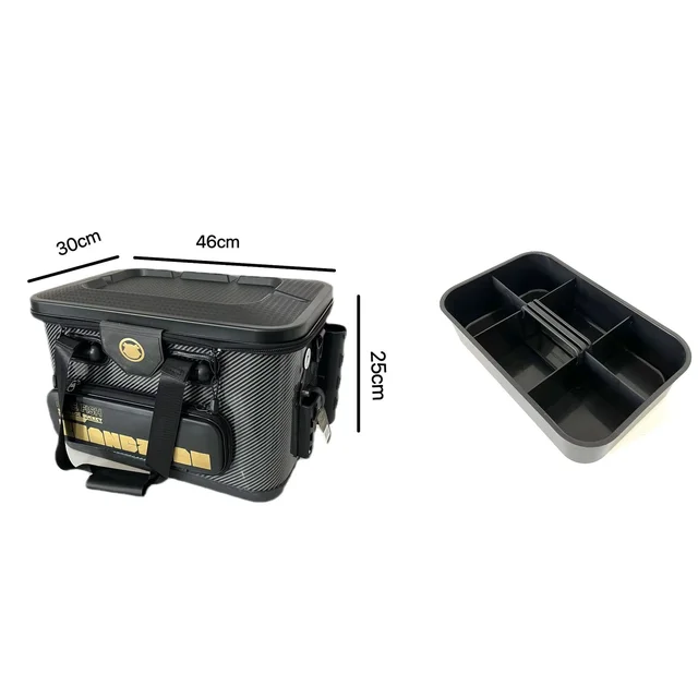 Barril de pesca, caja de peces vivos, anzuelo de pesca multifuncional EVA, caja de cuentas de parada, cubo de pesca grueso portátil de gran capacidad: Azul