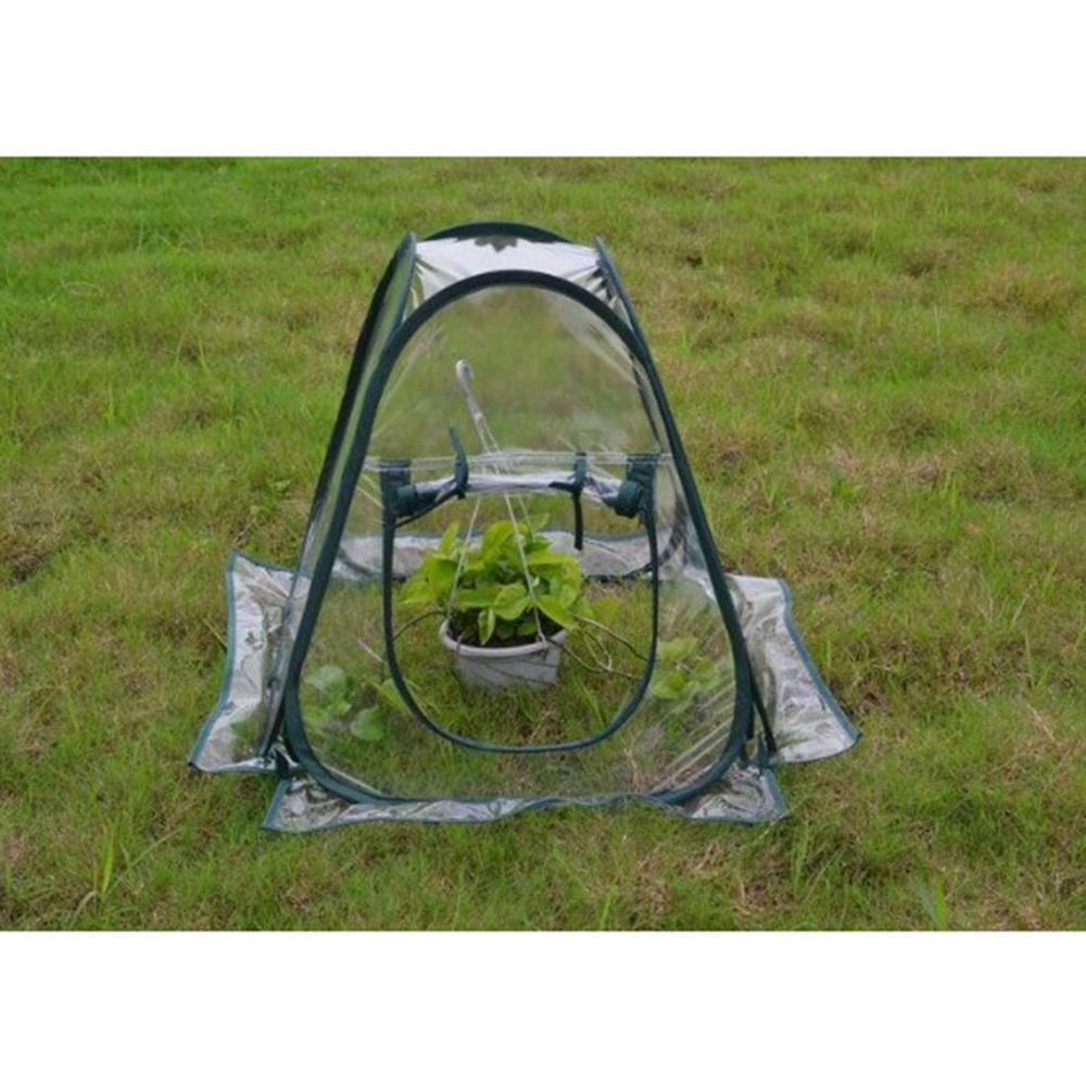 Portable Folding Mini Pop Up Greenhouse Transparent Flowerpot Garden Flower Cover Plant Shelter Warm Room Indoor/Outdoor Garden