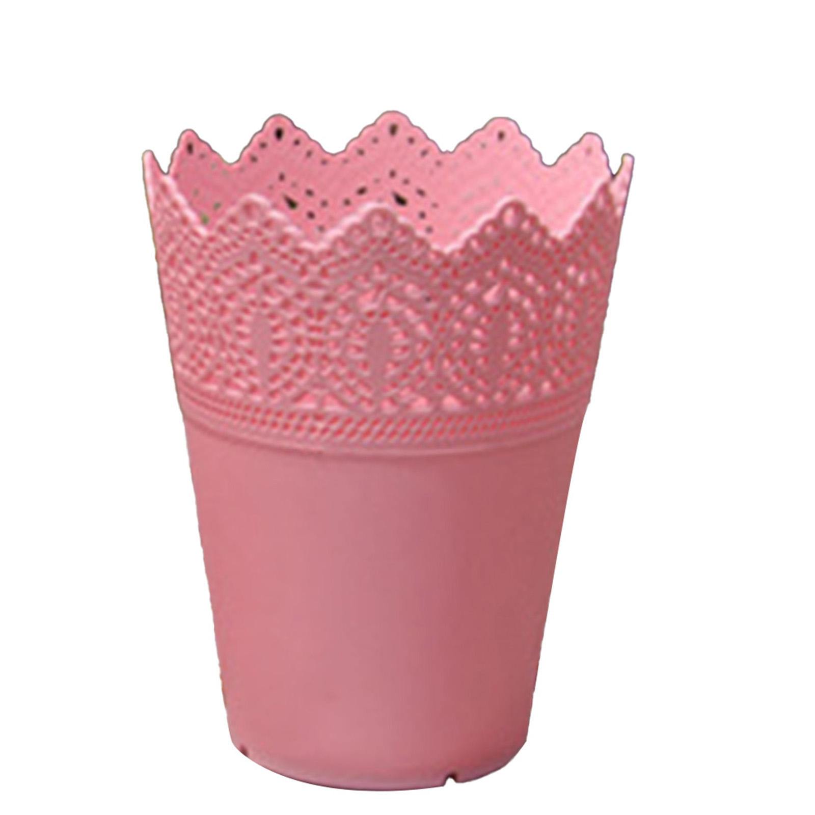 Pot de fleur en plastique creux, Pots de pépinière, Pots de démarrage de graines, porte-fleurs, couronne en dentelle, Vase de fleur percé, rangement