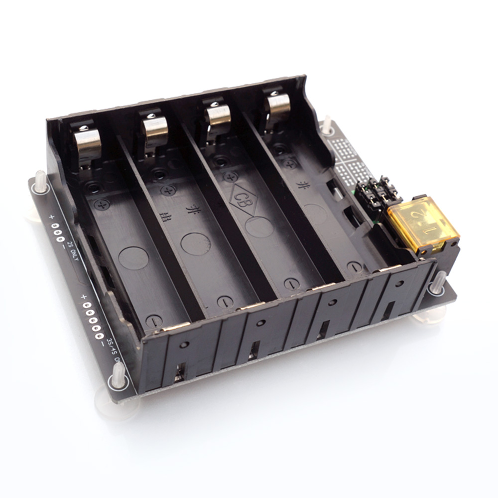 4 Sleuven 21700 18650 Batterijhouder In Parallel 3.7V-Polig Zwart Voor Het Solderen Van Opbergdoos In Parallelle Plastic Batterijbehuizing