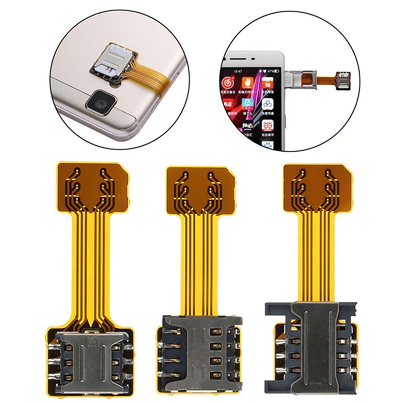 Adaptateur double carte Sim hybride TF universel, Micro-extension Nano pour téléphone Android, pour Xiaomi HuaWei Samsung