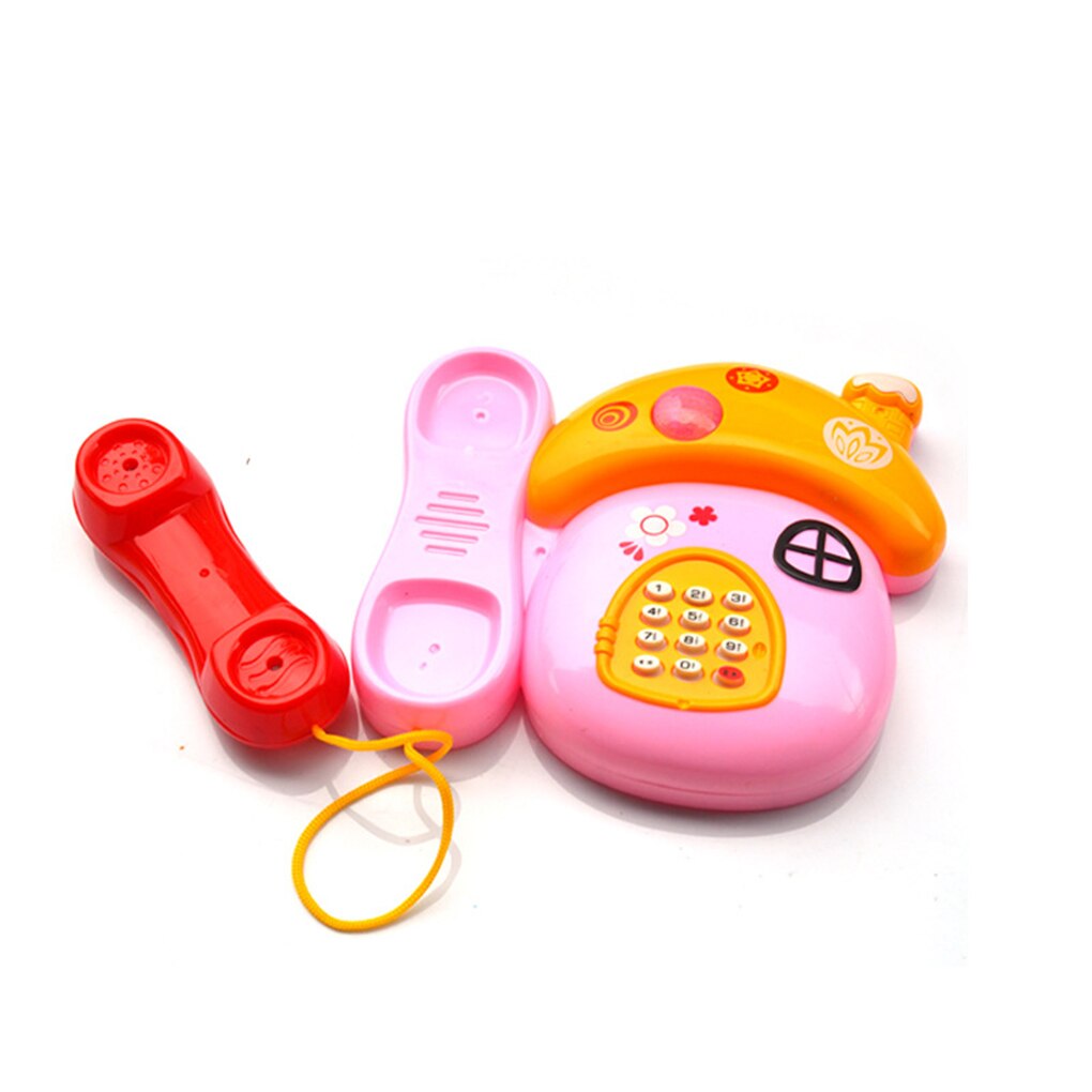 1Pc Willekeurige Kleur Kinderen Kids Mini Kleurrijke Elektrische Muziek Telefoon Klinkt Speelgoed