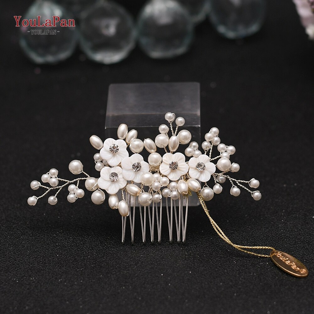 Youlapan Bruiloft Bruids Kammen Parel Bruids Tiara Bruids Haaraccessoires Bruiloft Haar Sieraden Bruiloft Haar Kam HP162