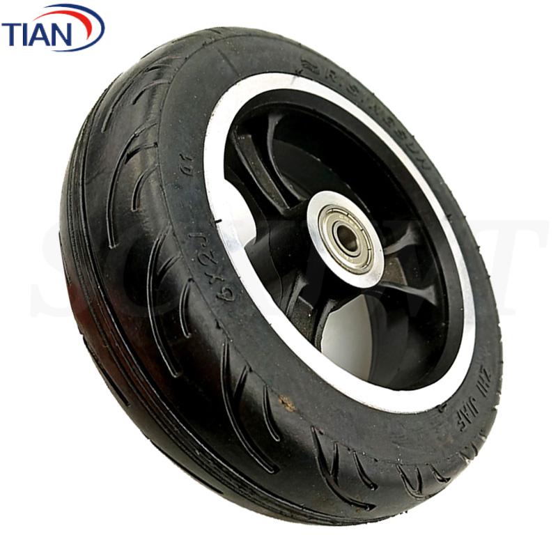 Roues-6 pouces pneu alliage moyeu 6X2 avec Scooter électrique F0 roue pneumatique chariot chariot roue pneumatique