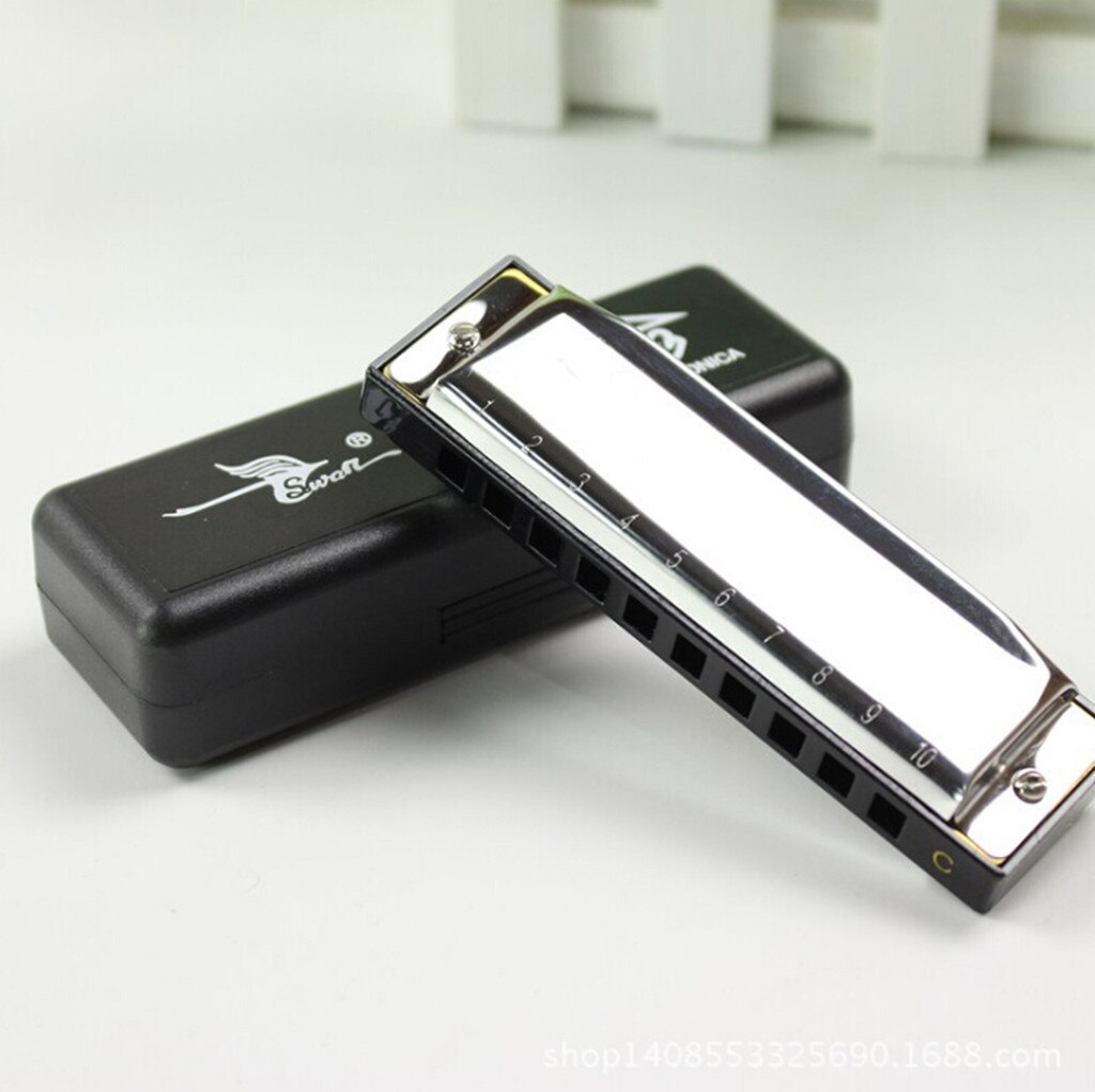 Key of C Blues Harmonica, 10 Hole Diatonic Harmonica, Children's ,